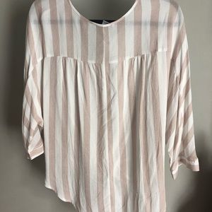 Tan and cream Stripped boutique top